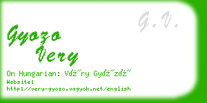 gyozo very business card